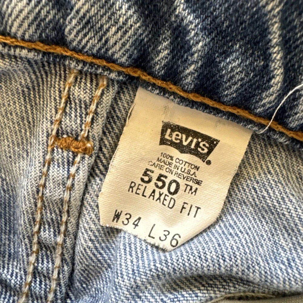 Vintage Levis 550 Jeans Mens‎ 32 x 36 USA 90s Regular Fit Straight Leg Denim
